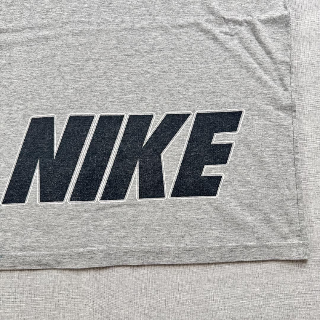 90s NIKE ナイキ 銀タグ Tシャツ グレー ロゴ シンプル br-u-2505-014