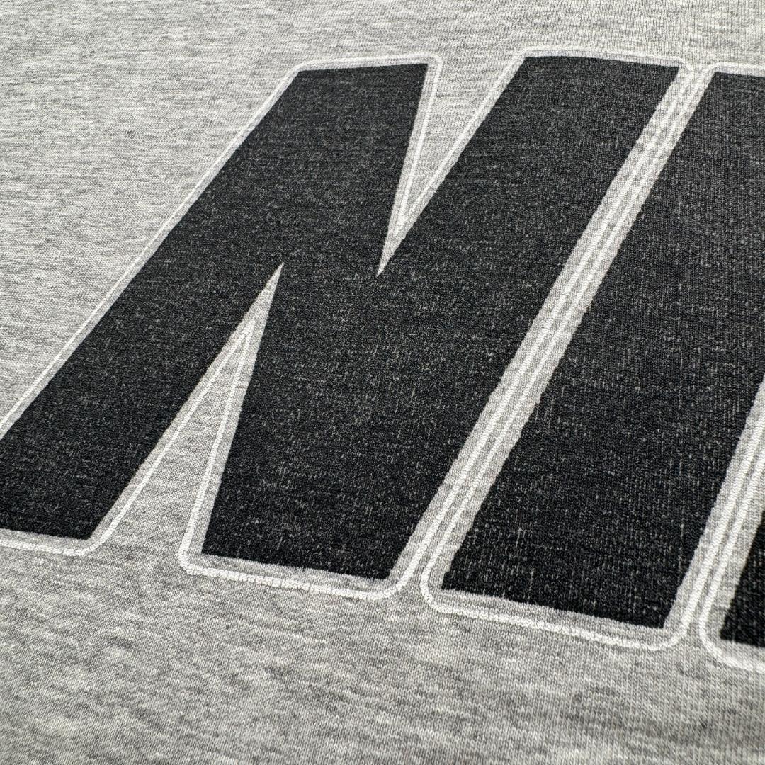 90s NIKE ナイキ 銀タグ Tシャツ グレー ロゴ シンプル br-u-2505-014