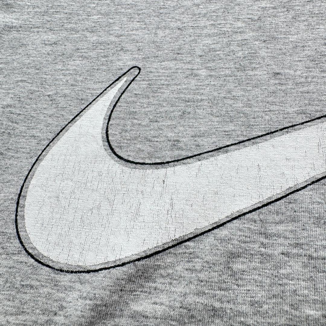 90s NIKE ナイキ 銀タグ Tシャツ グレー ロゴ シンプル br-u-2505-014