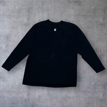 00s Apple アップル ロンT 企業T 黒 co-000031