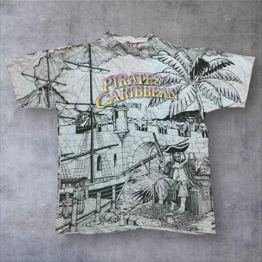 90s ディズニー パイレーツオブカリビアン Tシャツ USA製 d-000019