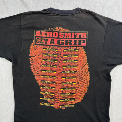 90s エアロスミス 1993 GET A GRIP SKULL ビンテージ T ba-t-2505-038