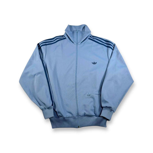 70s 80s adidas アディダス トラックジャケット 水色 デサント M ad-t-2505-017
