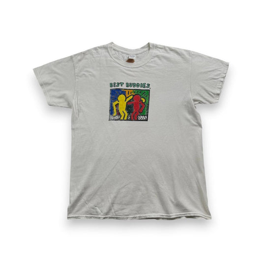 00s best buddies キースヘリング Tシャツ 白 L a-u-2505-055