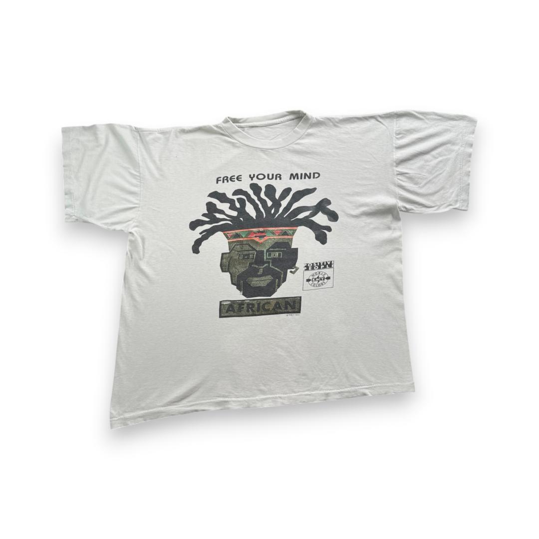 90s アートT FREE YOUR MIND KACY 1992 ドレッドヘア a-u-2505-011