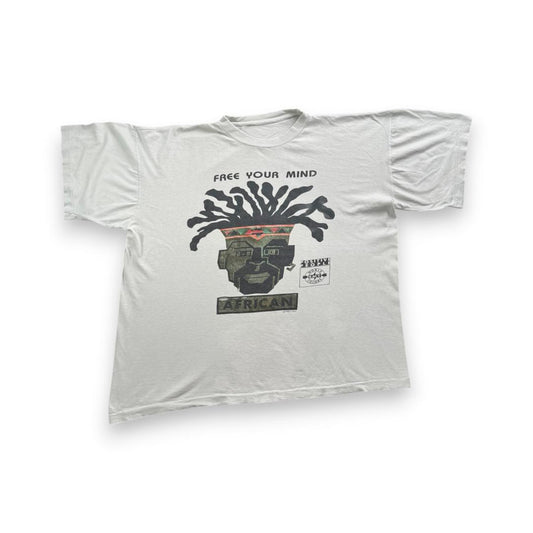 90s アートT FREE YOUR MIND KACY 1992 ドレッドヘア a-u-2505-011