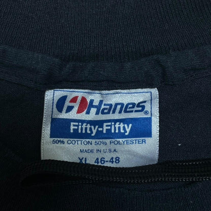 80s 90s ロケット 企業 Hanes 黒 L XL co-000053