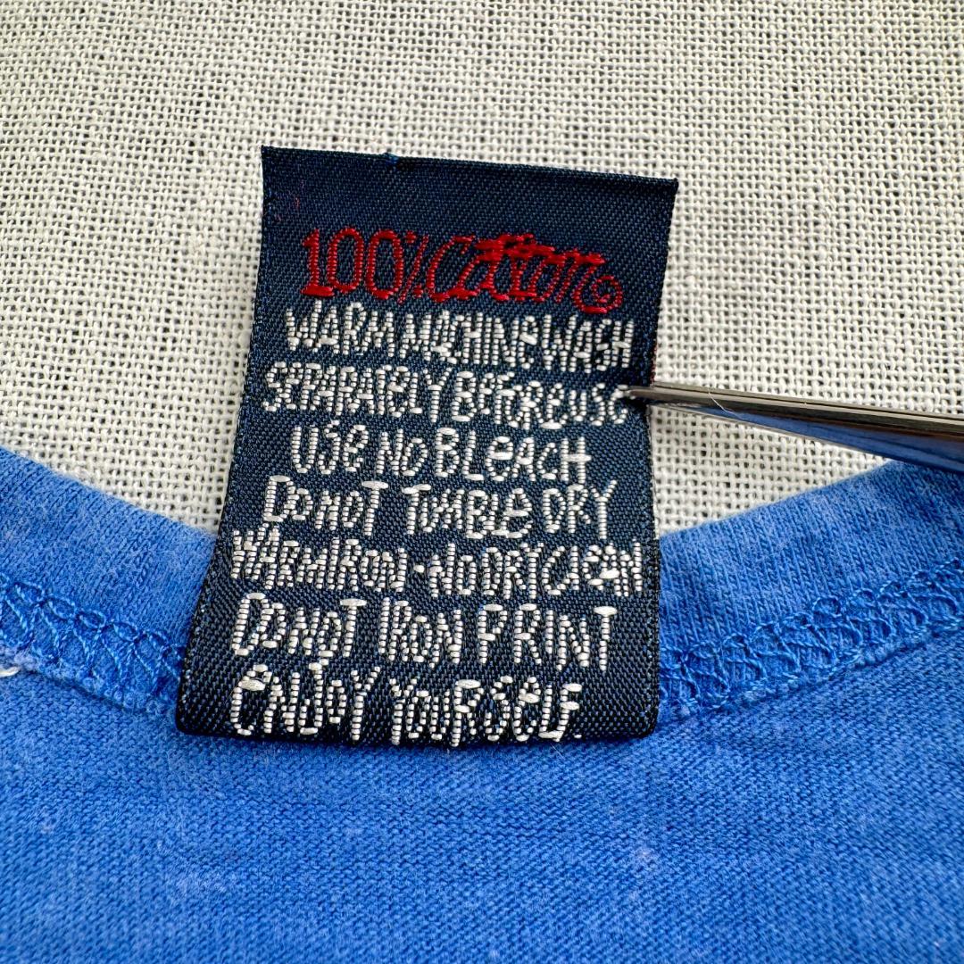 90s USA製 STUSSY ステューシー タンクトップ 青 br-u-2505-010