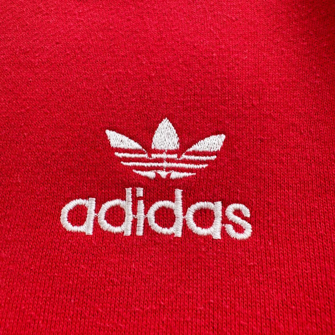 80s アディダス adidas スウェット 赤 デサント製 当時 br-x-2505-001