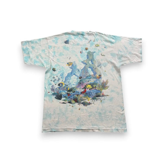 90s リキッドブルー Tシャツ LIQUID BLUE アート 海 a-u-2505-085
