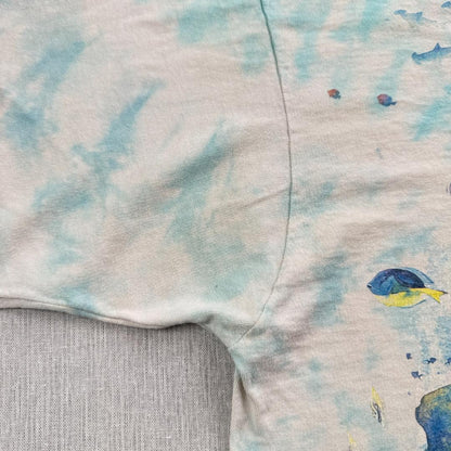 90s リキッドブルー Tシャツ LIQUID BLUE アート 海 a-u-2505-085