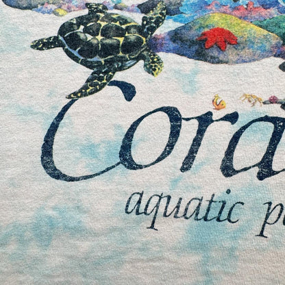 90s リキッドブルー Tシャツ LIQUID BLUE アート 海 a-u-2505-085