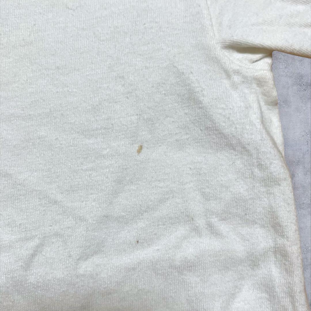 80s USA製 Hanes 白 Lサイズ スキー 企業 co-000038