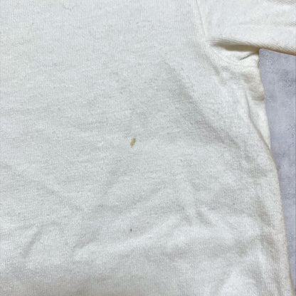 80s USA製 Hanes 白 Lサイズ スキー 企業 co-000038