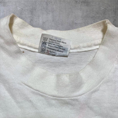 80s USA製 Hanes 白 Lサイズ スキー 企業 co-000038