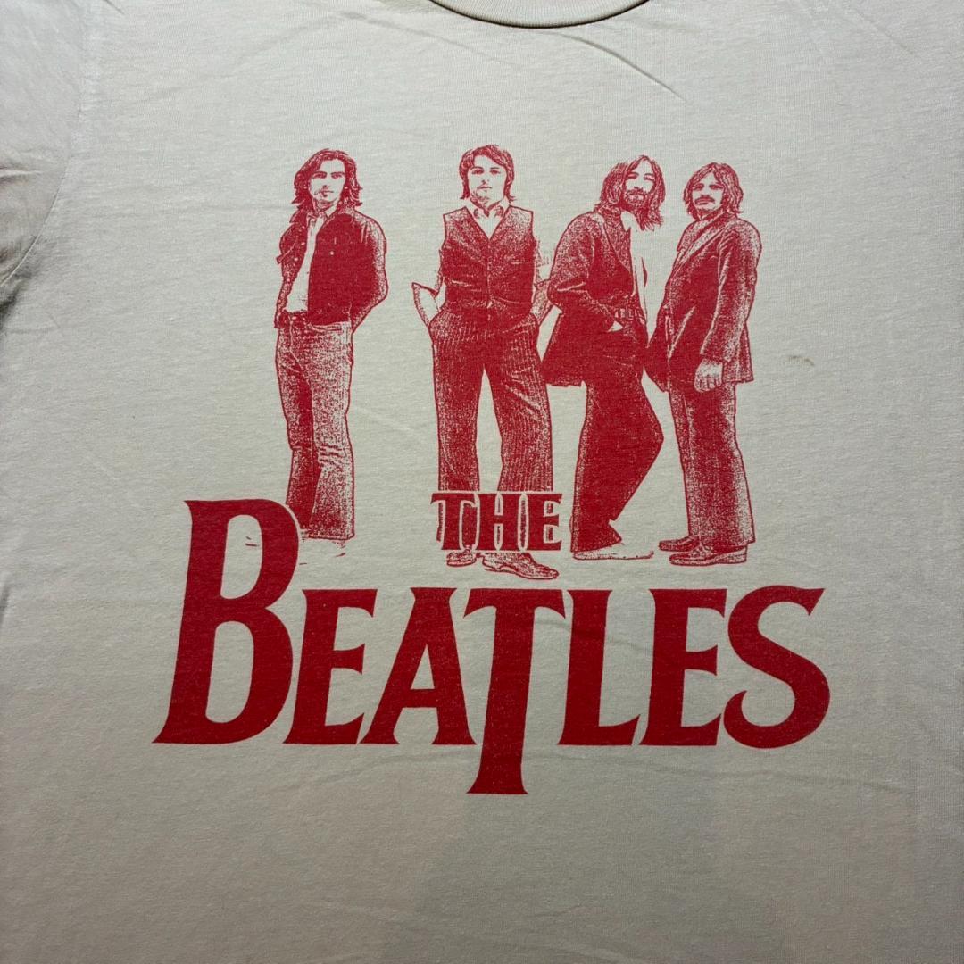 00s BEATLES ビートルズ バンドT ベージュ ba-u-2505-061