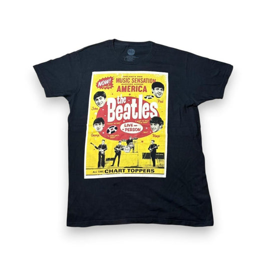 00s BEATLES ビートルズ 黒 Tシャツ バンドT L ba-u-2505-050