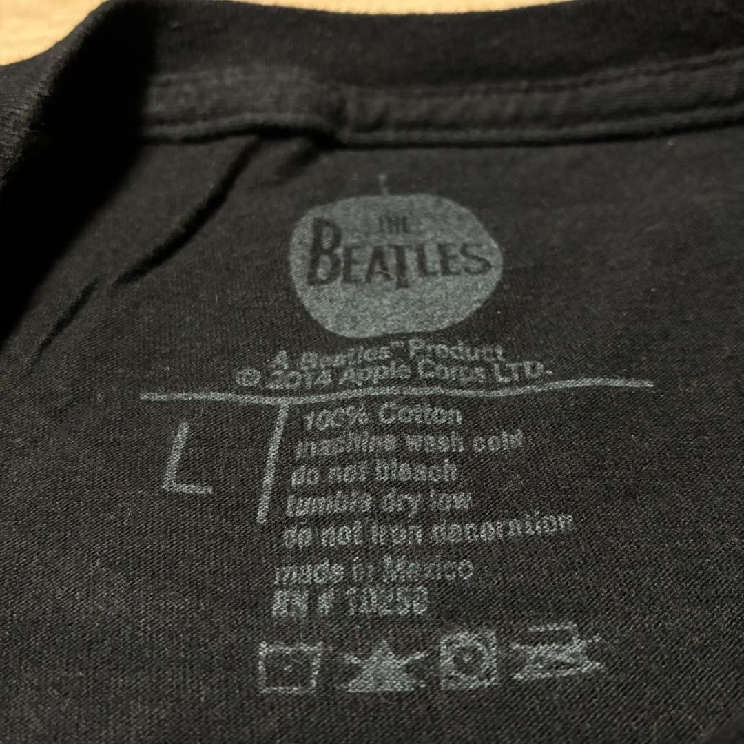 00s BEATLES ビートルズ 黒 Tシャツ バンドT L ba-u-2505-050