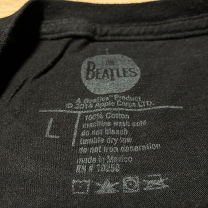 00s BEATLES ビートルズ 黒 Tシャツ バンドT L ba-u-2505-050