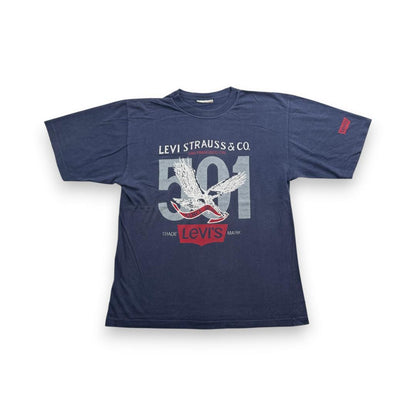 90s Tシャツ Levi's ネイビー 501 br-u-2505-003