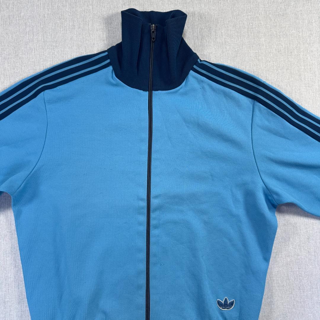 70s 西ドイツ製 アディダス adidas トラックジャケット 水色 1号 ad-u-2505-057