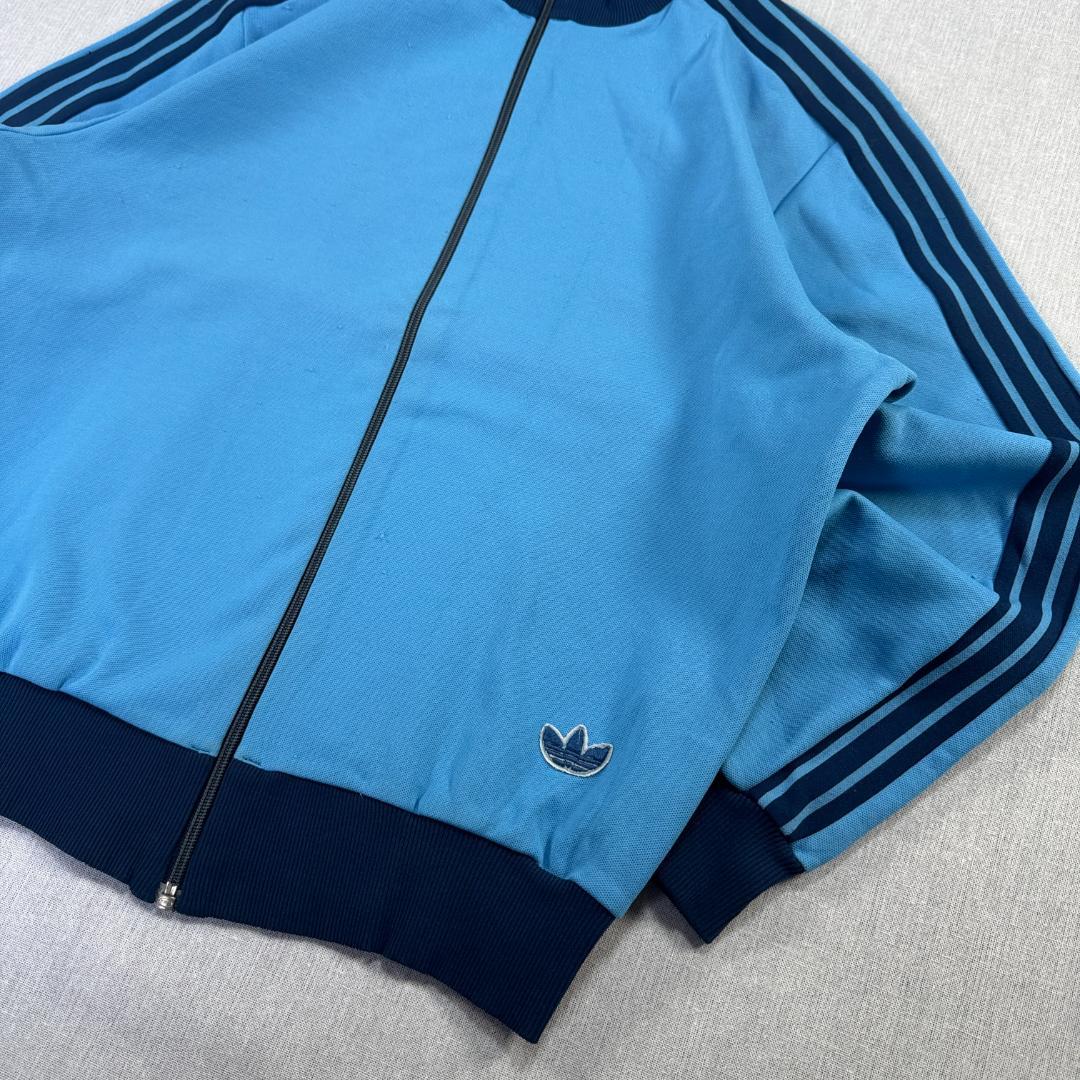 70s 西ドイツ製 アディダス adidas トラックジャケット 水色 1号 ad-u-2505-057
