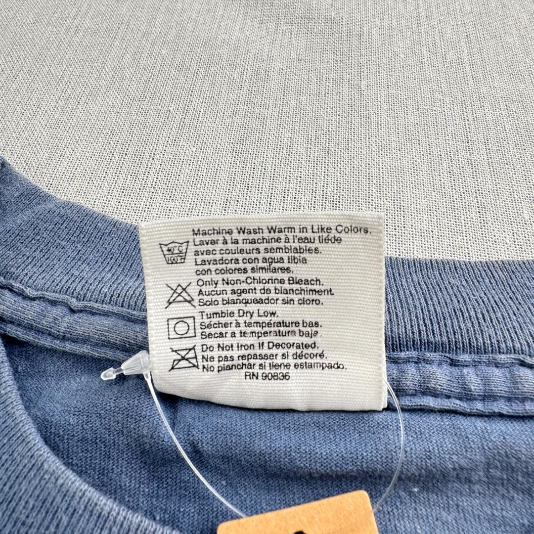 90s USA製 Tシャツ ビール カエル 青 XL プロモT a-u-2505-031