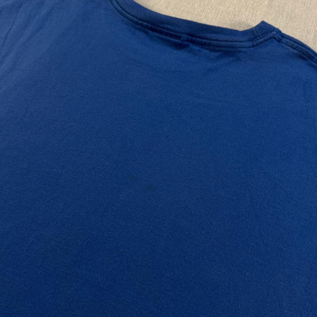 00s ディズニー Tシャツ 青 ロゴ ミッキー ティガー d-000029