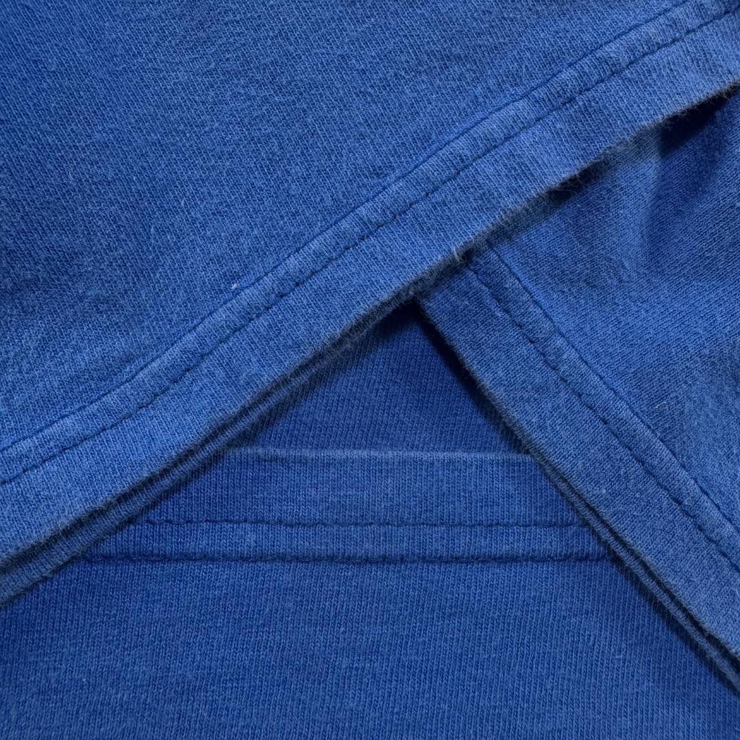 00s ディズニー Tシャツ 青 ロゴ ミッキー ティガー d-000029