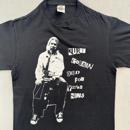 00s kurt cobain カートコバーン NIRVANA 黒 ba-u-2505-107