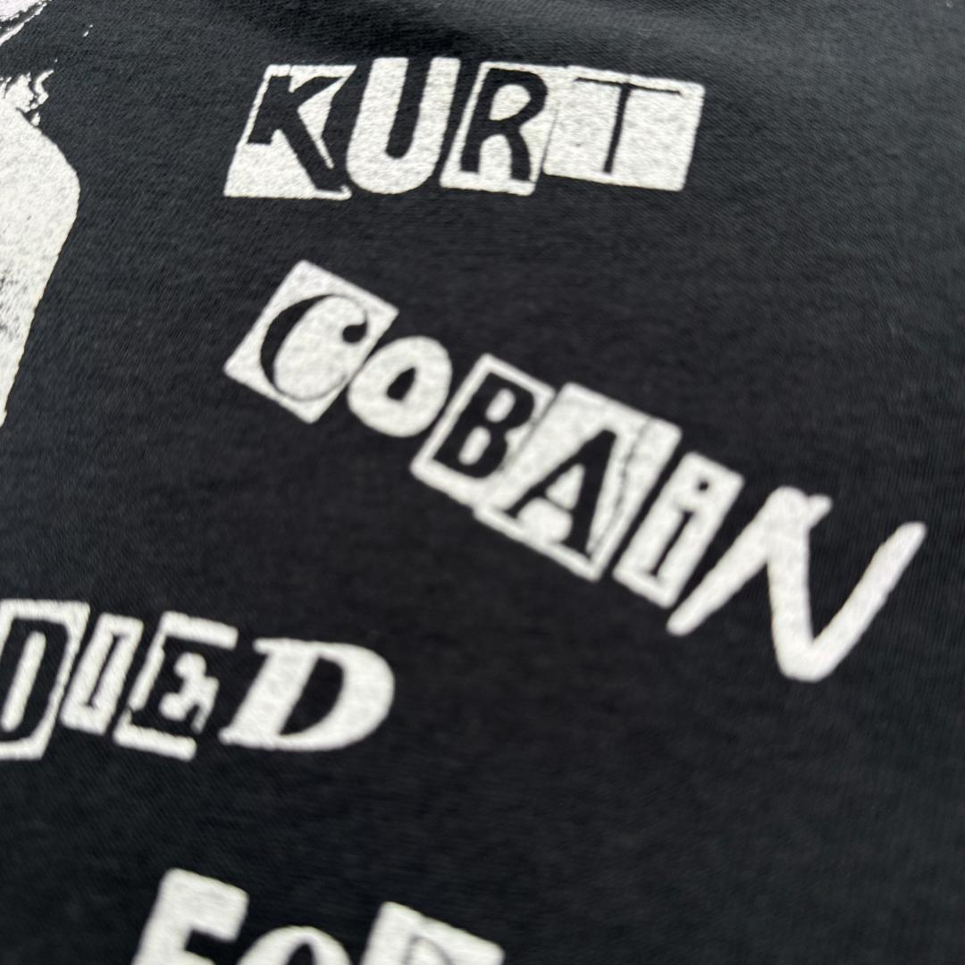 00s kurt cobain カートコバーン NIRVANA 黒 ba-u-2505-107