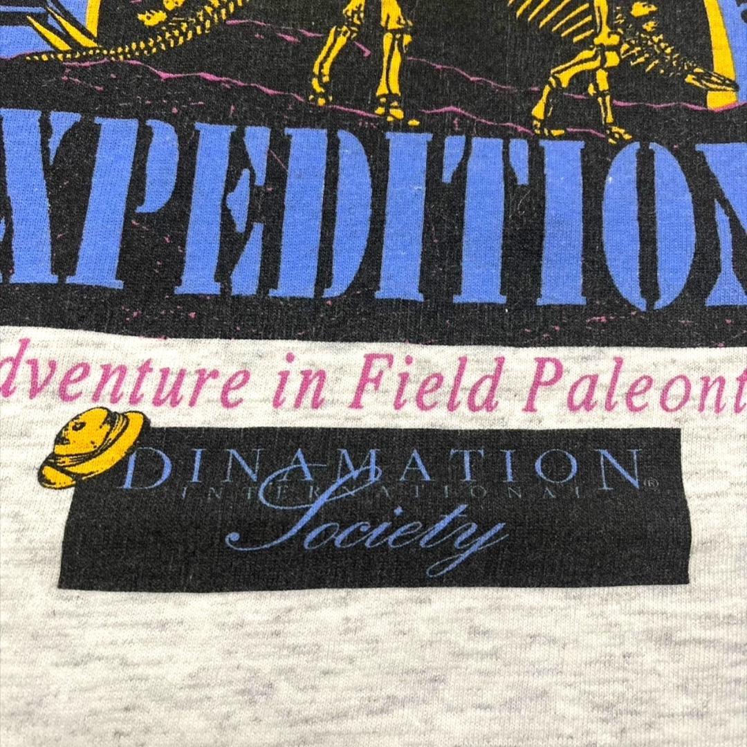 90s USA製 アート 恐竜 ダイナソー グレー L co-000018