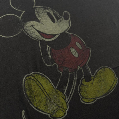 00s ミッキー ディズニー Tシャツ パークタグ L 黒 d-000034