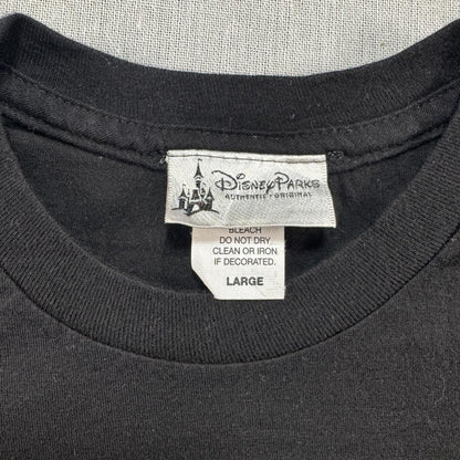 00s ミッキー ディズニー Tシャツ パークタグ L 黒 d-000034
