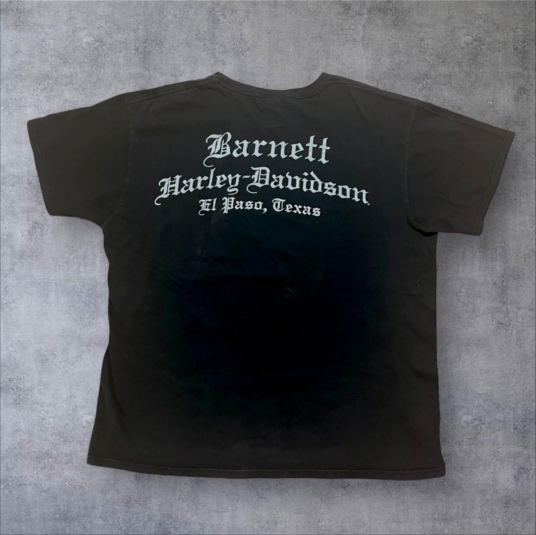 ハーレーダビッドソン ドクロ 黒 Tシャツ co-u-2505-027