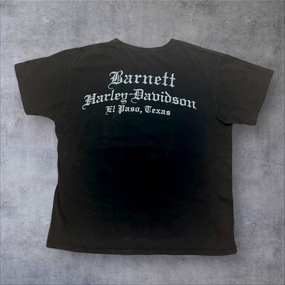 ハーレーダビッドソン ドクロ 黒 Tシャツ co-u-2505-027