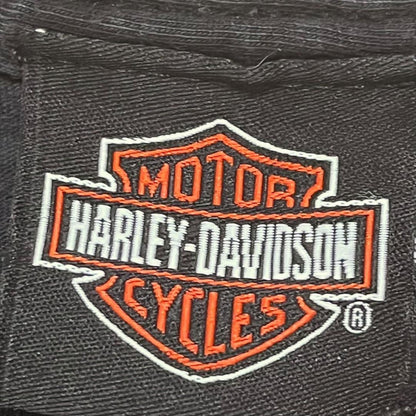 ハーレーダビッドソン ドクロ 黒 Tシャツ co-u-2505-027