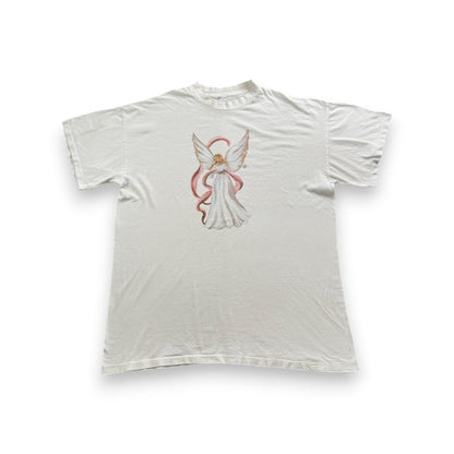90s 天使 エンジェル アートT Tシャツ wanta 白 羽 女 a-u-2505-042