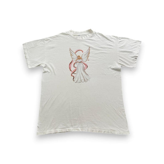 90s 天使 エンジェル アートT Tシャツ wanta 白 羽 女 a-u-2505-042