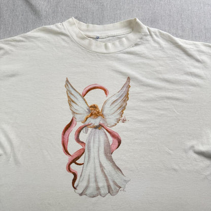90s 天使 エンジェル アートT Tシャツ wanta 白 羽 女 a-u-2505-042