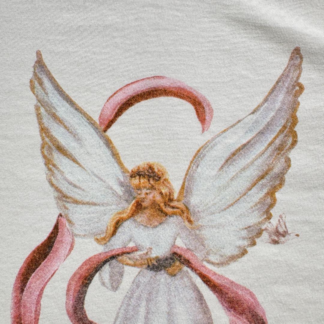 90s 天使 エンジェル アートT Tシャツ wanta 白 羽 女 a-u-2505-042