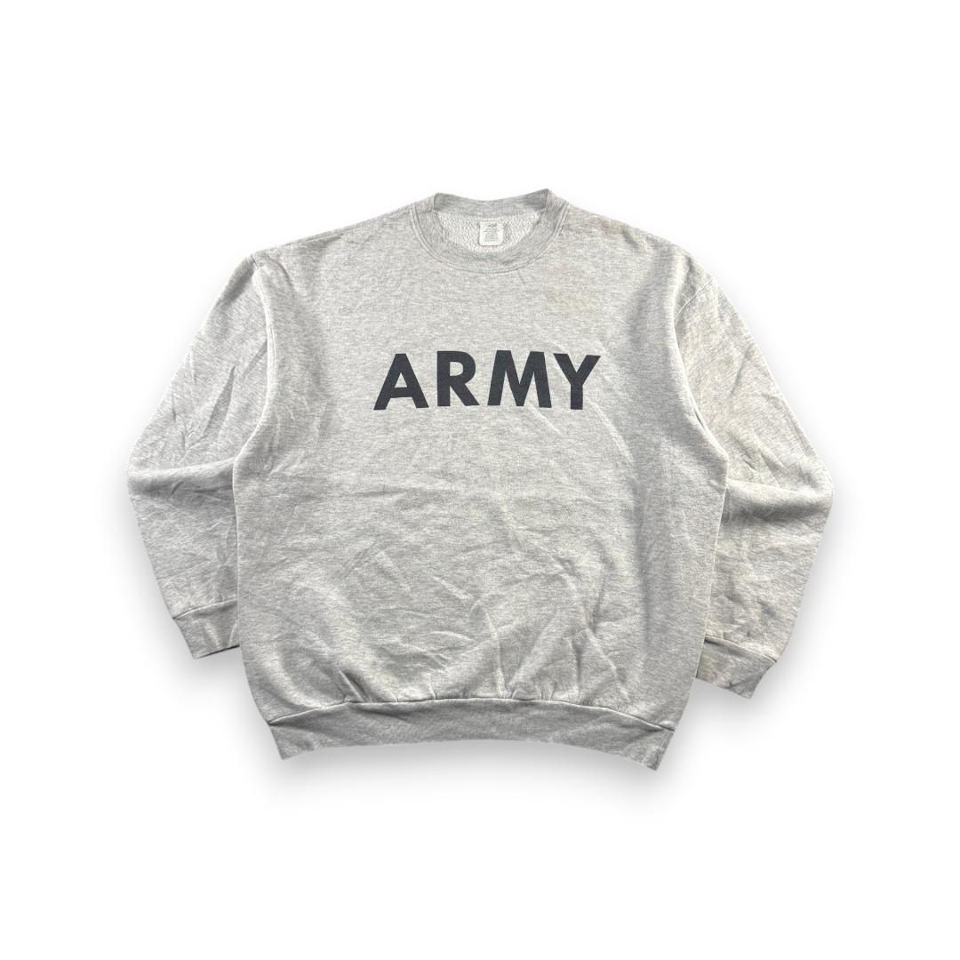 90s US ARMY USA製 スウェット トレーナー グレー L リバース sw-2603-002