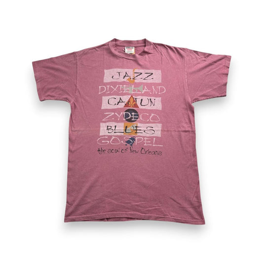 90s ジャズT Tシャツ USA製 チャコール 赤 L a-u-2505-007