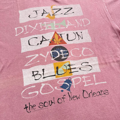 90s ジャズT Tシャツ USA製 チャコール 赤 L a-u-2505-007