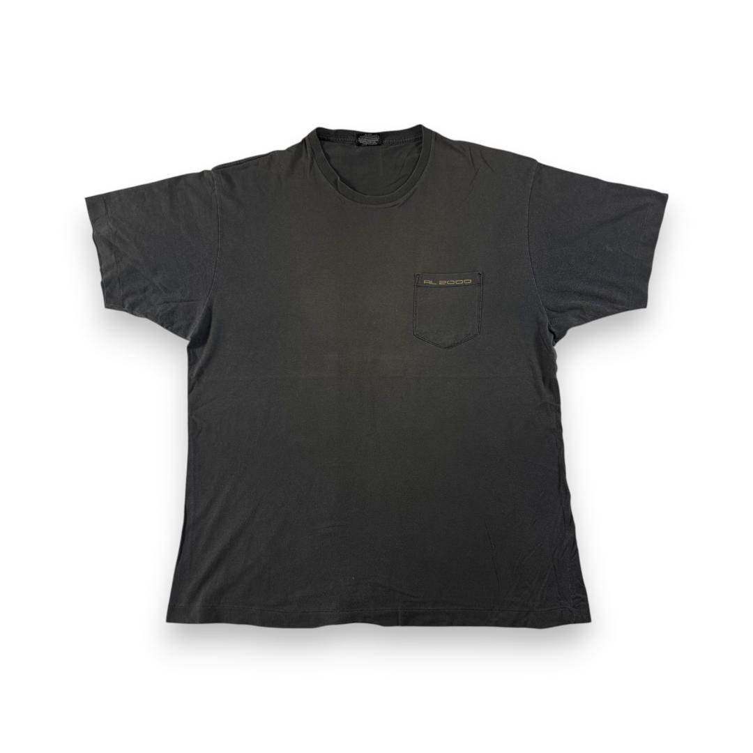 90s POLO ポロ ラルフローレン レース USA製 黒 L ポケT br-000003