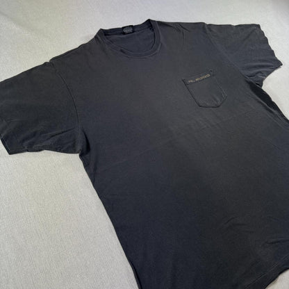 90s POLO ポロ ラルフローレン レース USA製 黒 L ポケT br-000003