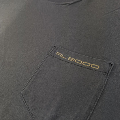 90s POLO ポロ ラルフローレン レース USA製 黒 L ポケT br-000003