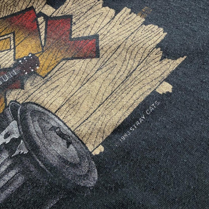 80s stray cats 1983 長袖 ラグラン Tシャツ L ba-000008