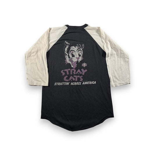 80s stray cats 1983 長袖 ラグラン Tシャツ L ba-000008