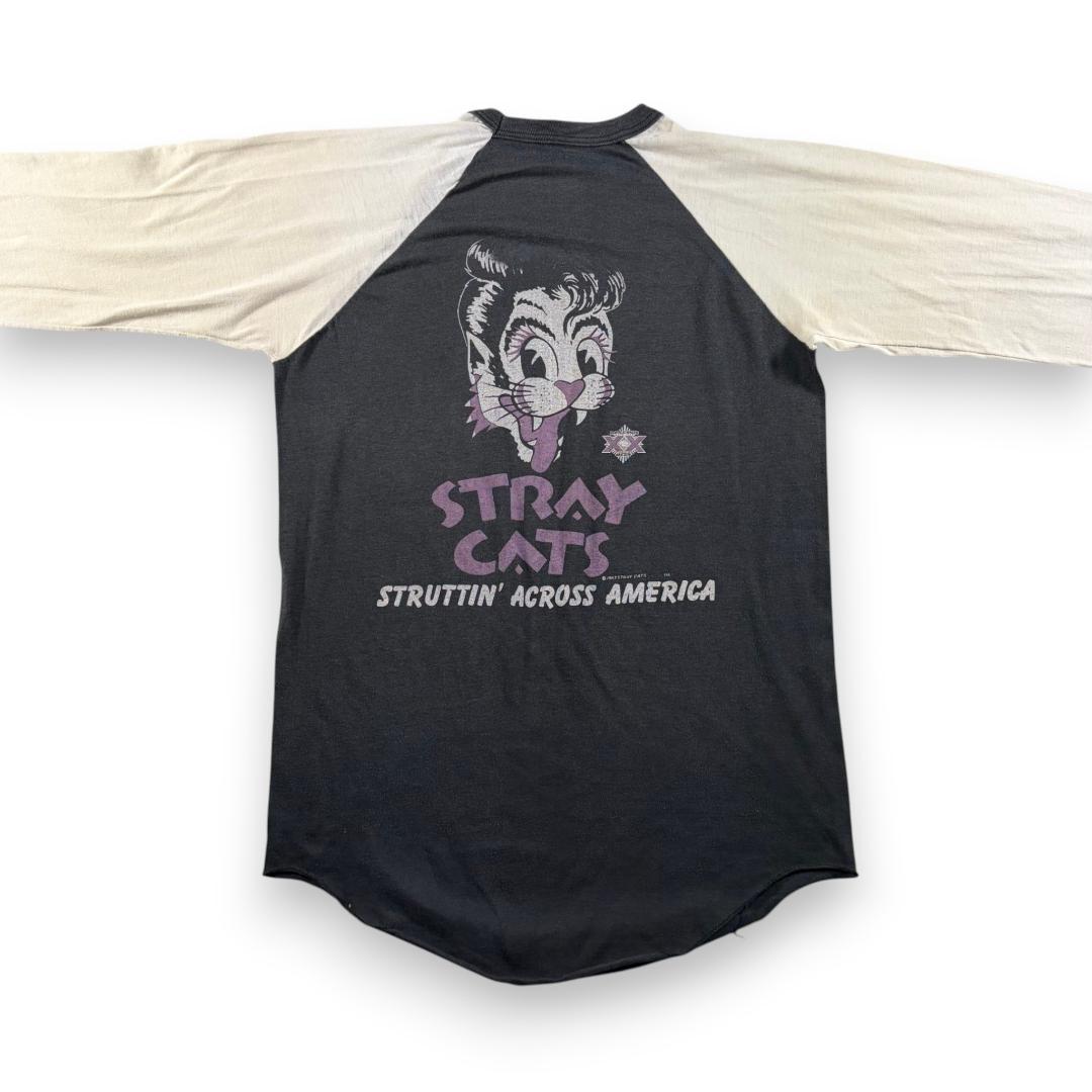 80s stray cats 1983 長袖 ラグラン Tシャツ L ba-000008